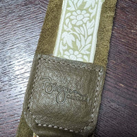 Guitar Bag Strap featuring intricate floral design and leather trim, ideal for enhancing your Brynn Capella handbag.