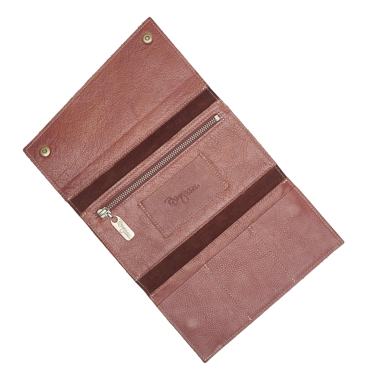Slim Trifold leather wallet in Wine Brown aniline, Made in USA, Wallets & Money Clips, Tri-fold Wallet, Brynn Capella
