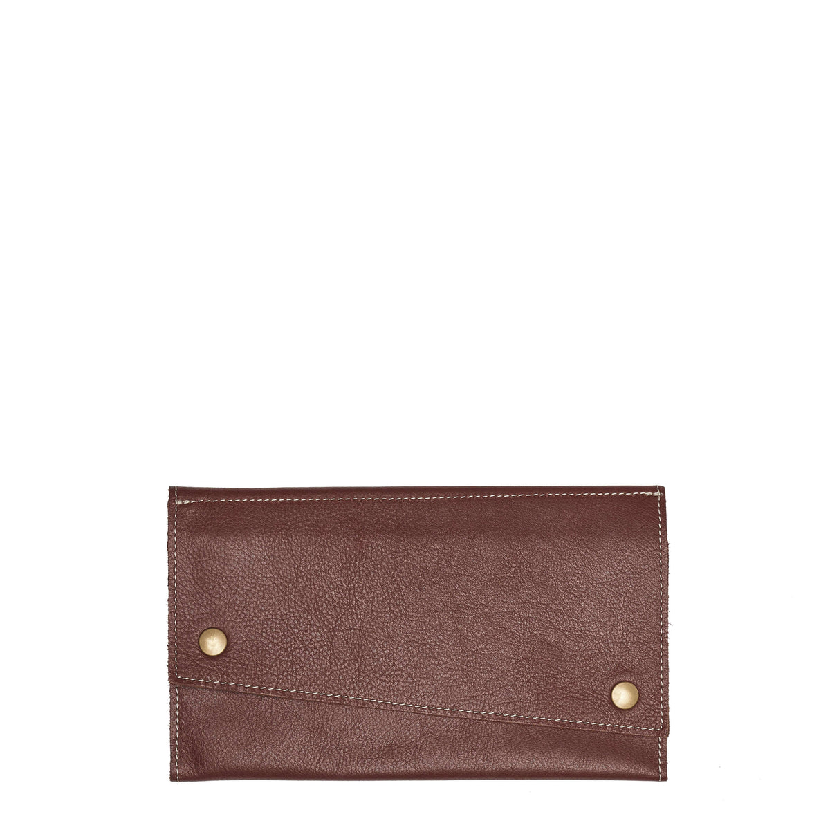 Slim Trifold leather wallet in Wine Brown aniline, Made in USA, Wallets & Money Clips, Tri-fold Wallet, Brynn Capella